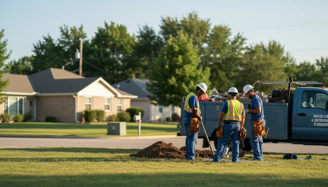 Residential water line and bathroom plumbing service in Busby, MT